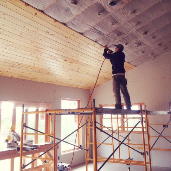 Pine Tongue And Groove Ceiling Project Installation Lucky Dog